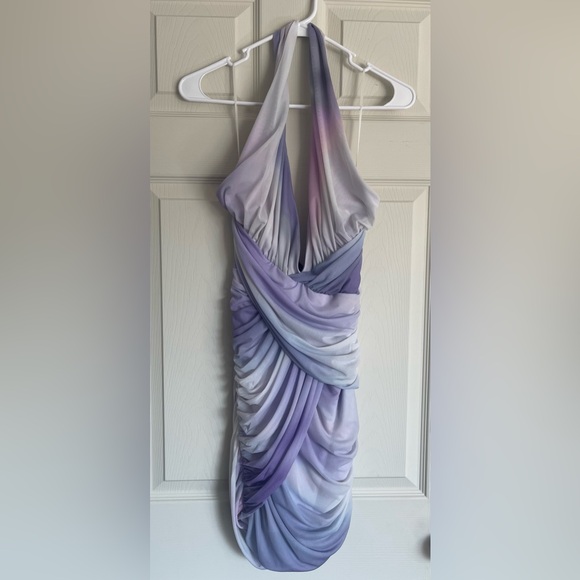 Zara draped printed tulle mini dress - Picture 9 of 10